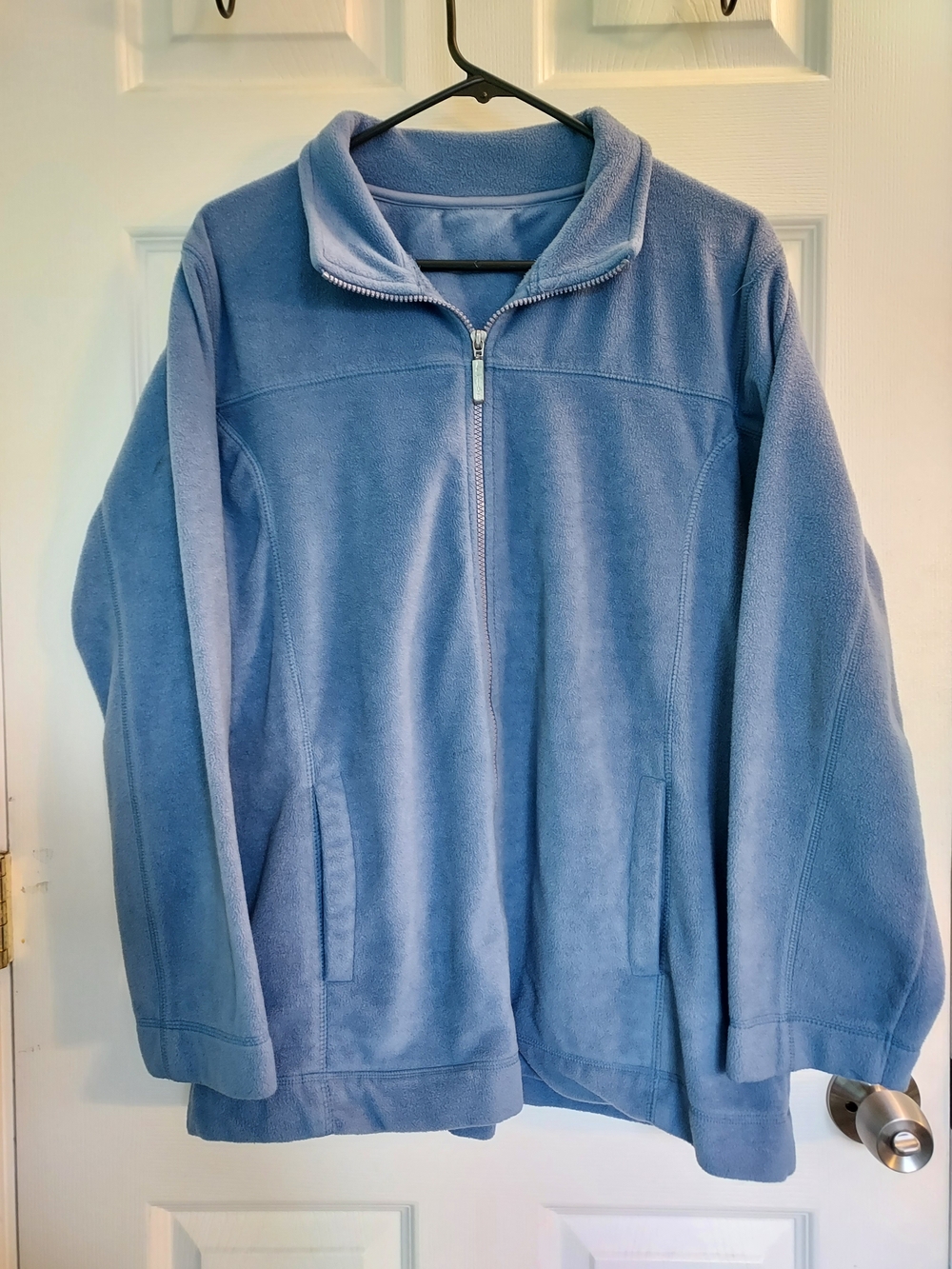 Light Blue Full-Zip Fleece Jacket